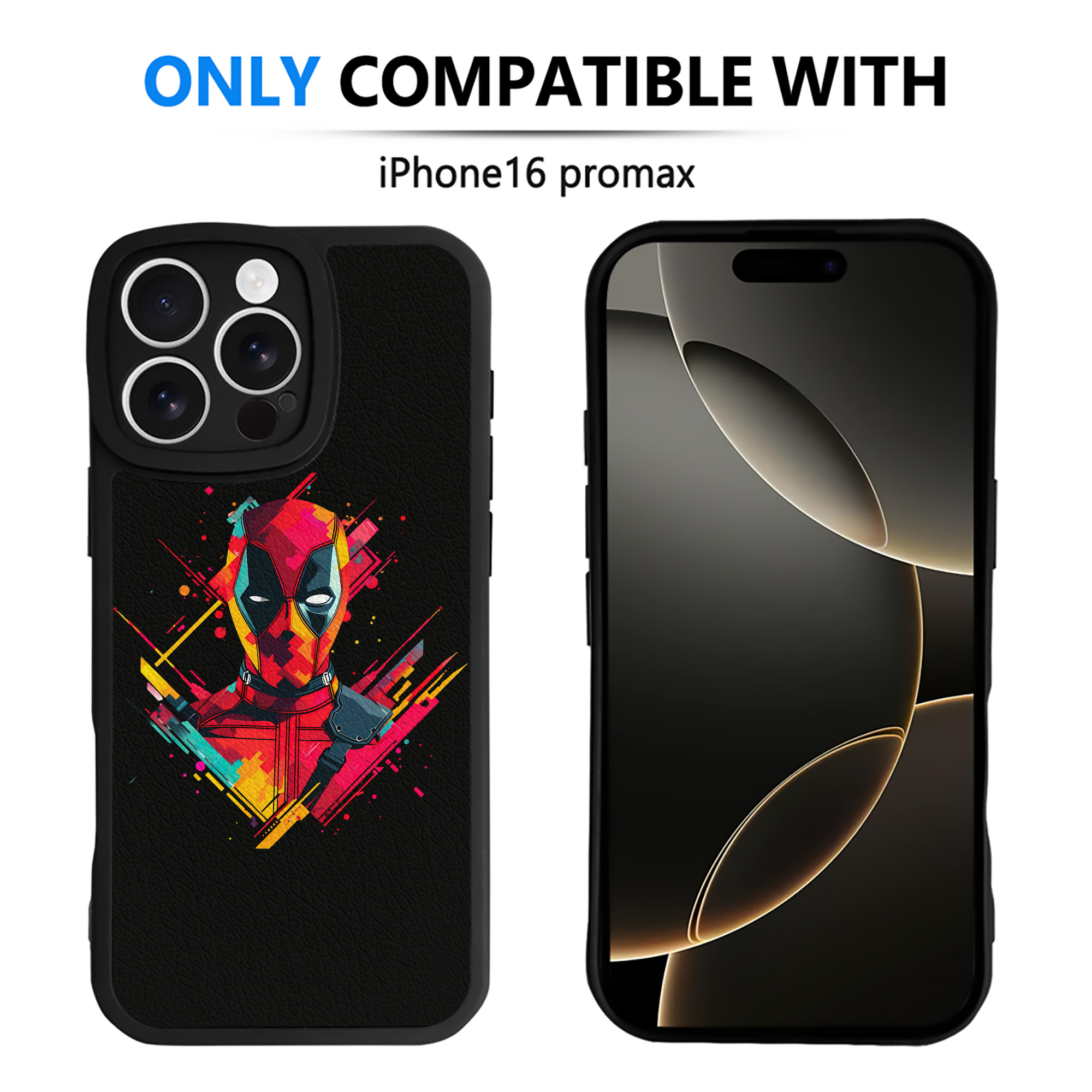 （画像用） Deadpool デッドプール 【iPhone 16シリーズ対応】シリコンスマホケース（レザー調） 材質：シリコン